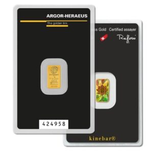 Gold Bar - Argor-Heraeus KineBar 1 Gram, .9999 Pure