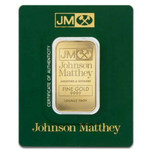 Johnson Matthey Gold Bar, 1 Troy Oz, .9999 Pure (Minted; New in Assay)
