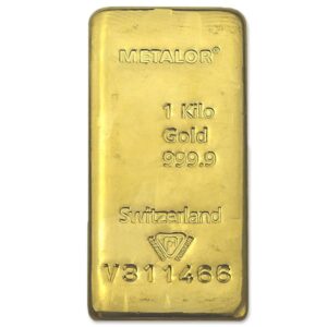 Gold 1 Kilo Bar, 32.15 oz, .9999 Pure
