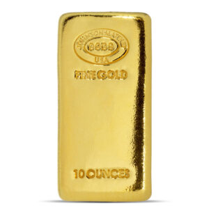 Johnson Matthey Gold Bar, 10 Troy Oz, .9999 Pure